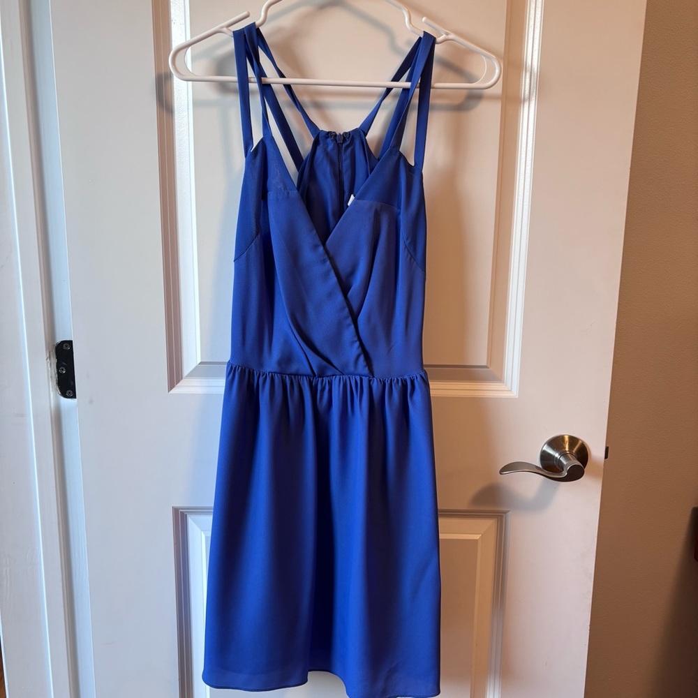 BCBG Royal Blue Strappy Mini Dress